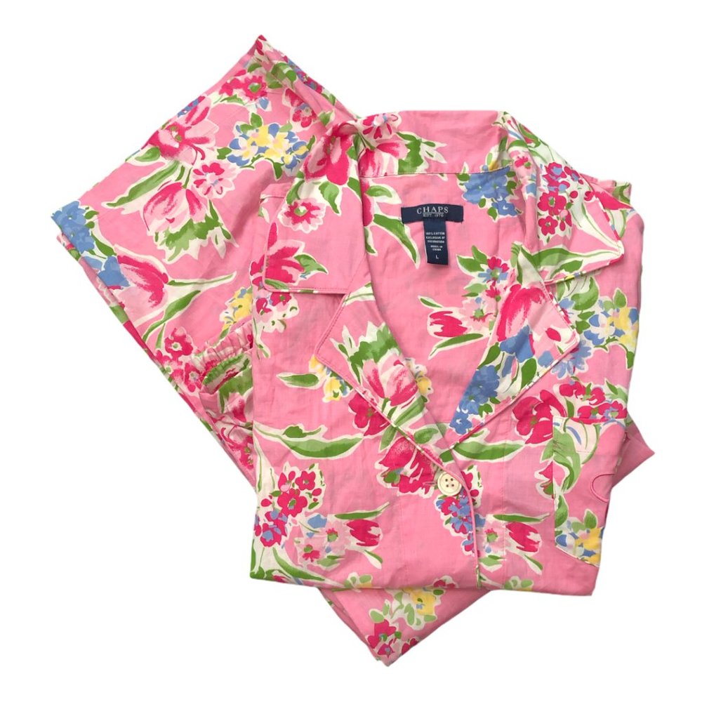 Chaps Ralph Lauren Garden Party Capri Pajama Set